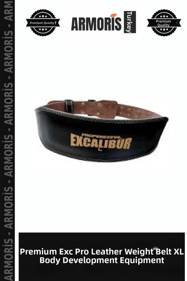 Premium Exc Pro Leather Weight Belt Tan XL Bodybuilding Equipment Lifting