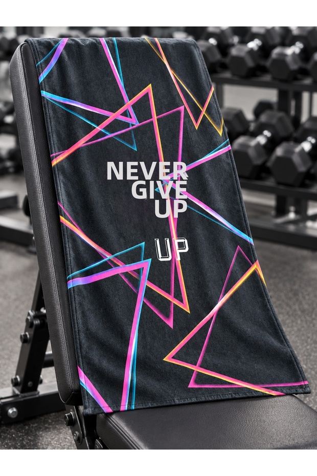 Never Give up Printed Sports Fitness Towel 50X100 cm High Sweat Absorbent Quick Drying Sports Athlete Towel Fitness Training Gym Boxing