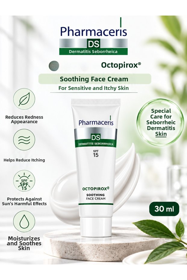 Octopirox Spf 15 30 ml and Soothing Moisturizer for Dry Skin.
