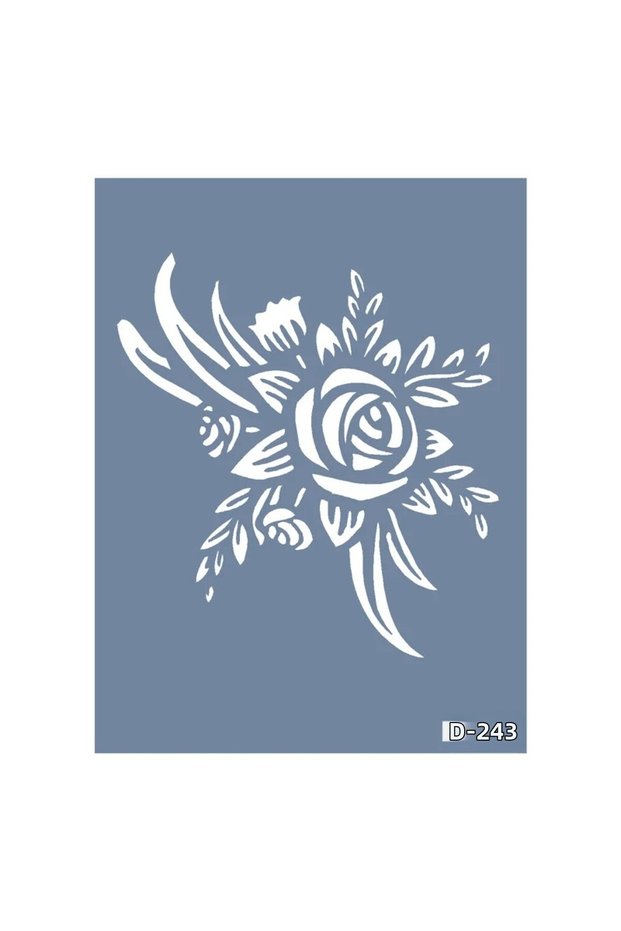 D243، قالب تصميم على شكل وردة، سلسلة D، مقاس 15 × 20 سم.