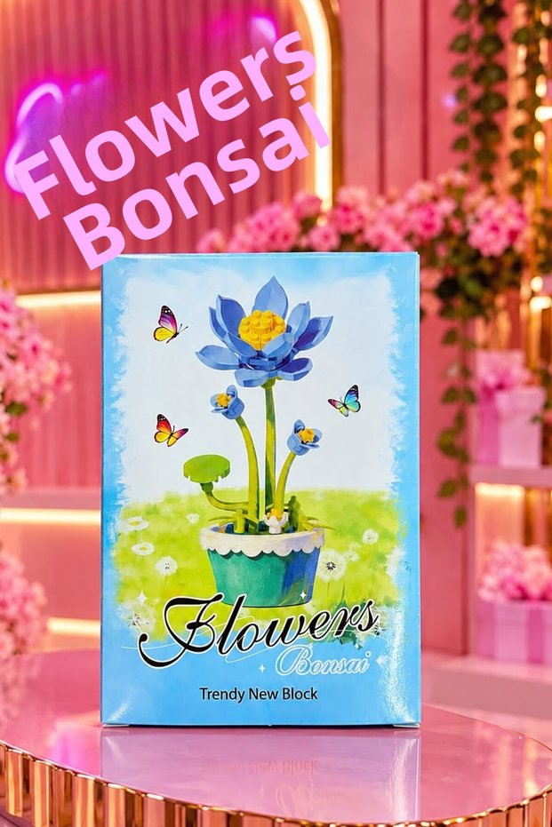 3D Decorative Water Lily Block Flower Figurine