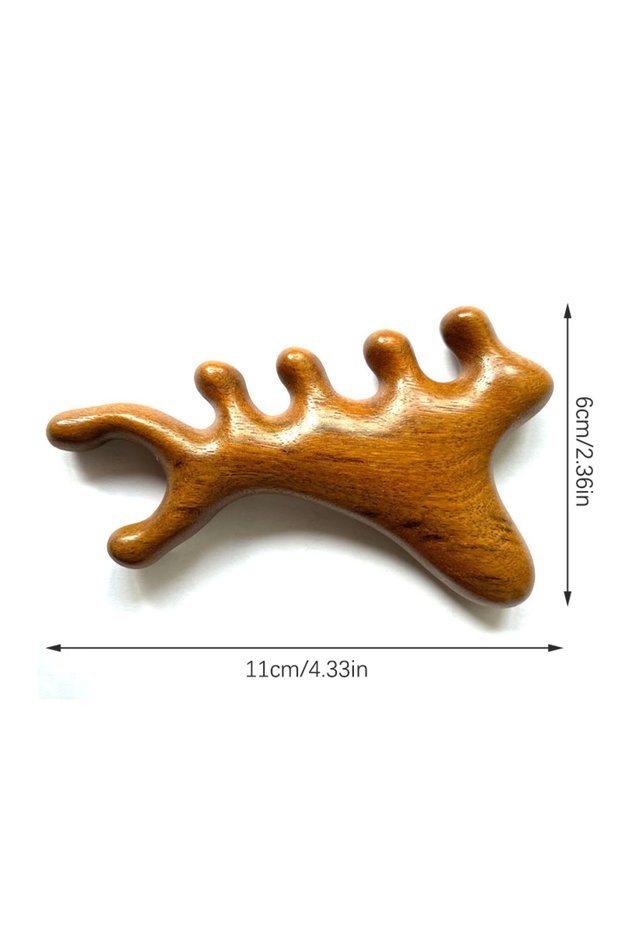 R Wooden Massage Comb Head Meridian Scalp Combs Face Eye Shoulder Neck Scraping Treatment Hair Loss