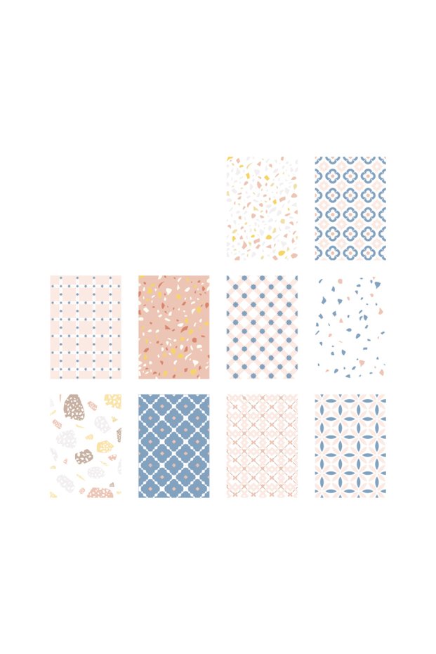 E 50 Pcs Kawaii Ins Paper Card DIY Decoration Idol Photocard Scrapbooking Diary Background Collage M