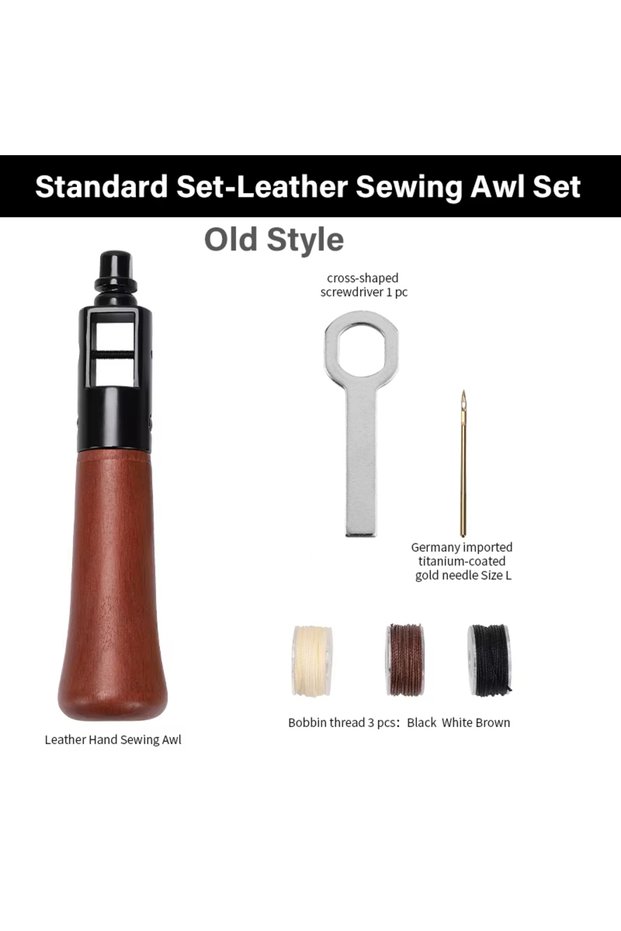 Set A-Old set WUTA Leather Sewing Machine Awl Thread Kit Speedy Stitching DIY Leather Craft Tools Ha