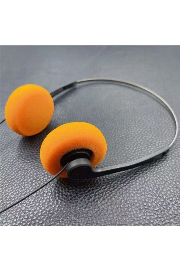 orange Fashion Classic Vintage-80's Headphones Sports Portable Wired Walkman ABS Adjustable Wired Sm