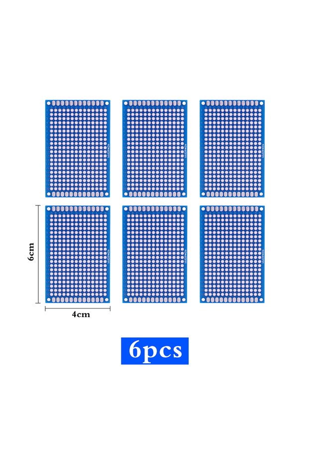 4x6cm 6pcs PCB Circuit Prototyping Board Double Side Prototype Boards DIY Universal Printed Perfboar