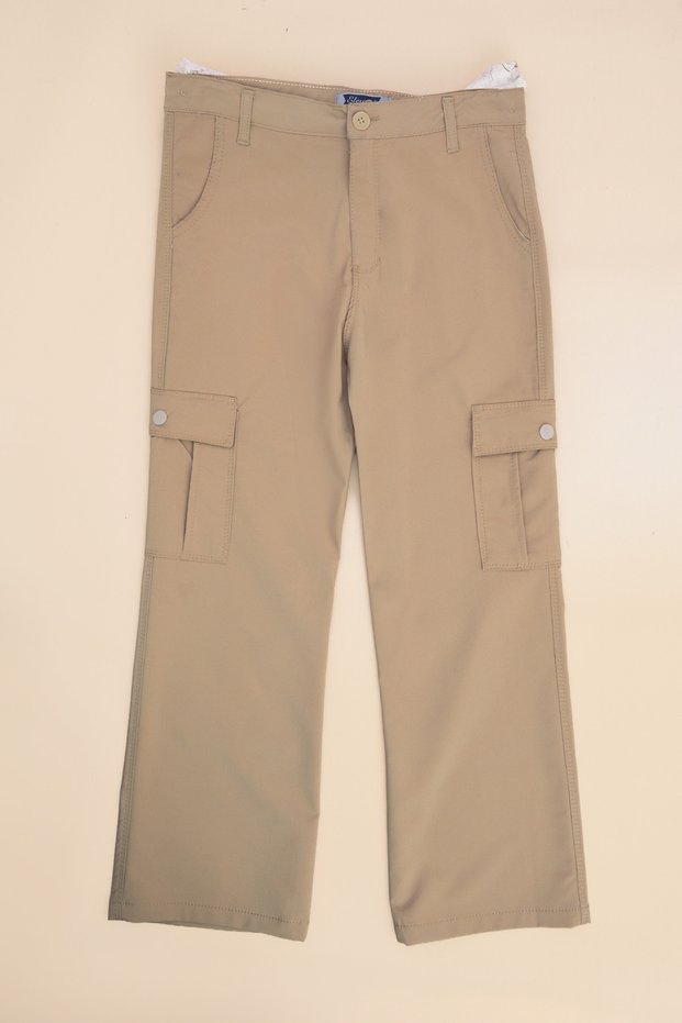 Zippered Cargo Pocket Girls' Trousers