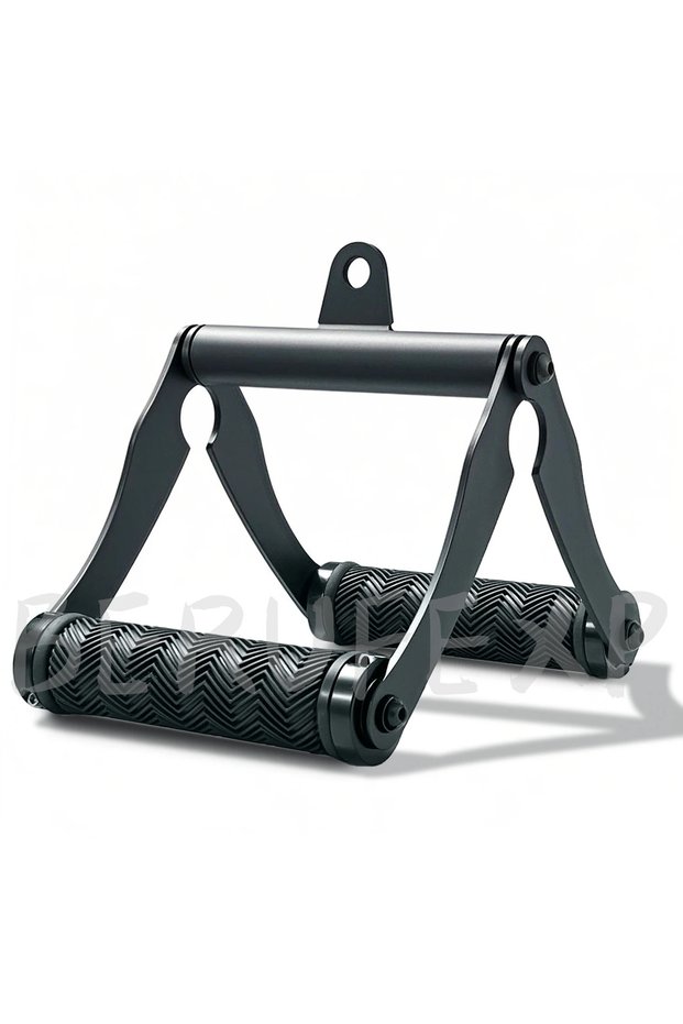 black V Bar T-Bar Row Landmine Handle Attachment for Barbell Bars, Double D Handle Non-Slip Soft Rub