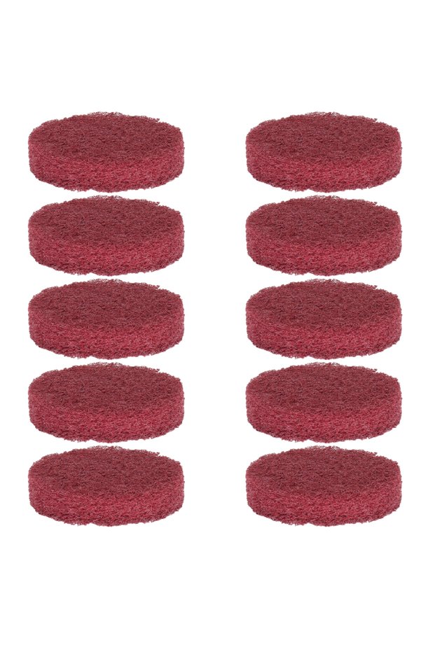 4inch 320grit Power Scrub Pads for Drill 3/4/5 Inch Non-woven Hook & Loop Scouring Pad Industrial Cl