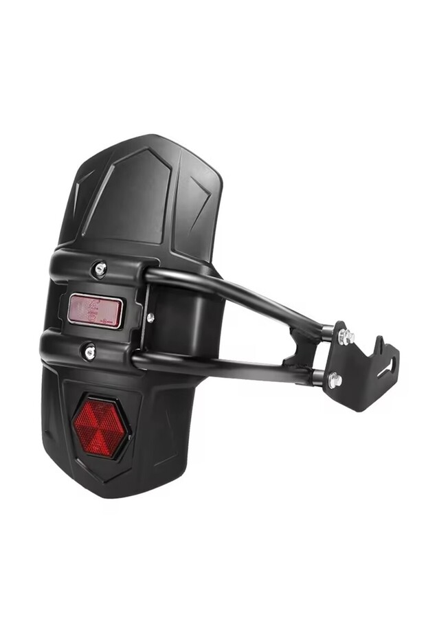black Universal Motorcycle Modified Plastic Rear Mudguard Fender Motorcycle Fender with Reflector