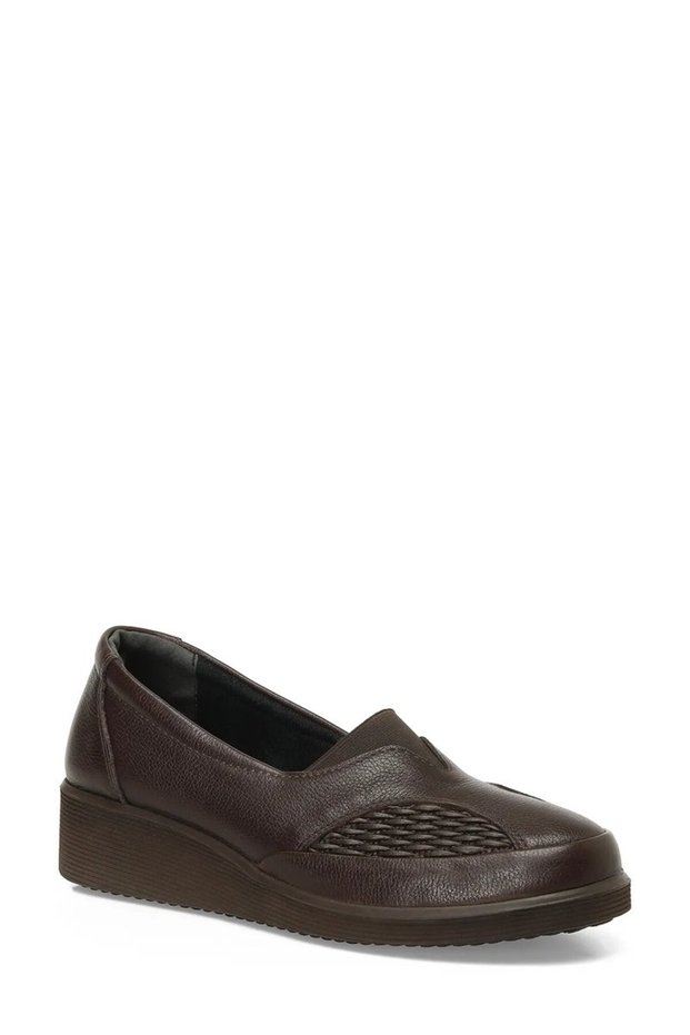 105279 Z4Pr Women's Orthopedic Genuine Leather Wedge Heeled Shoes