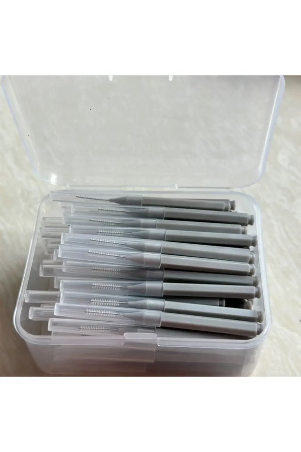 80pcs 0.6 mm grey 80/160 Pcs/Box I-type push pull interdental brush 0.6-1.5Mm Cleaning Between Teeth