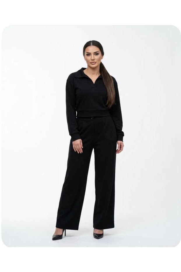 Polo Collar Modal Fabric Lower and Upper Set Original Fabric and Fitting