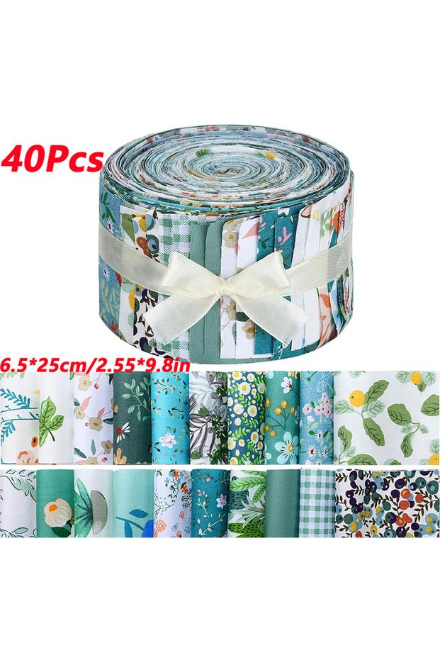 6.5 x 25CM 40Pcs Cotton Craft Fabric Cloths Sewing Scrapbook Artcraft Fabric Textile Patchwork 40Pcs