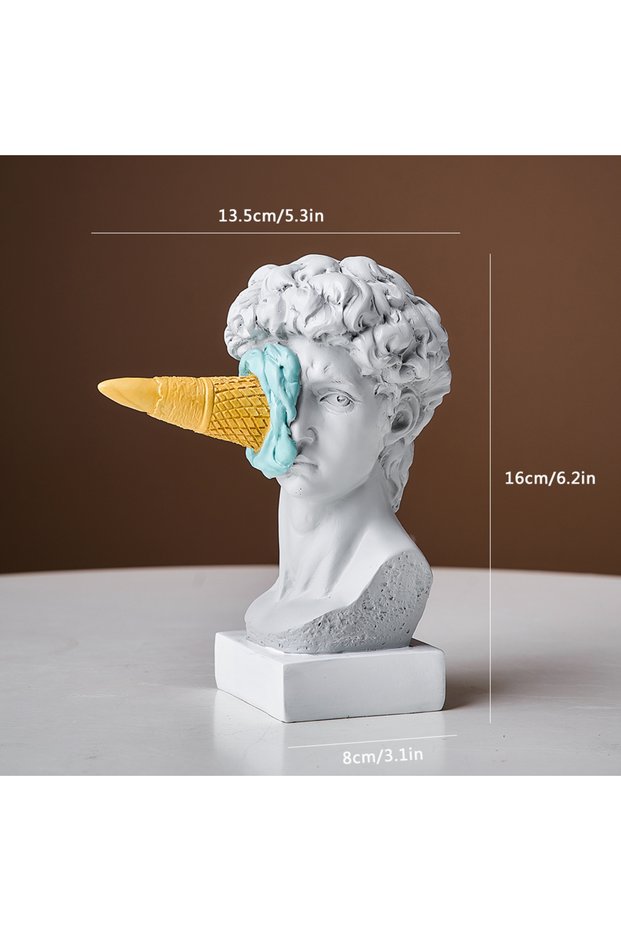 A Modern Nordic Figure Ornament Ice Cream David Figurine Home Decor Sculpture Office Bookshelf Deskt