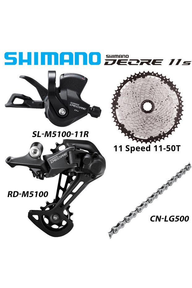 11-50T W SHIMANO DEORE M5100 1X11Speed Groupset RAPIDFIRE PLUS Shifting Lever Rear Derailleur Sunshi