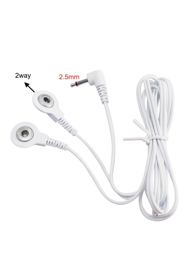 1pc 2.5mm 2 way 2 Way+4-Way Electrode Wire Button Cable For EMS Muscle Stimulator Electrode Pads TEN