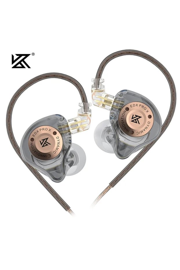 EDXProX Gray NOMIC KZ EDX PRO X Wired Earphones HIFI Stereo Bass Music Earbuds In Ear Sport Headphon