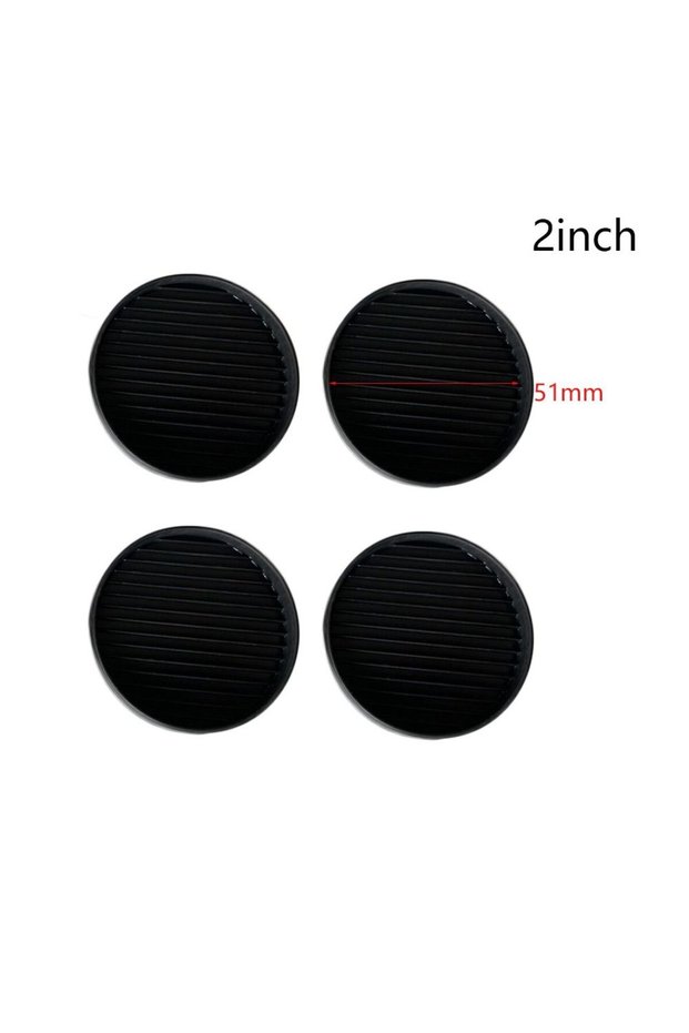 black-2inch-Round 4Pcs/set Non Slip Furniture Pads Square Round Furniture Caster Cups Bed Couch Cha