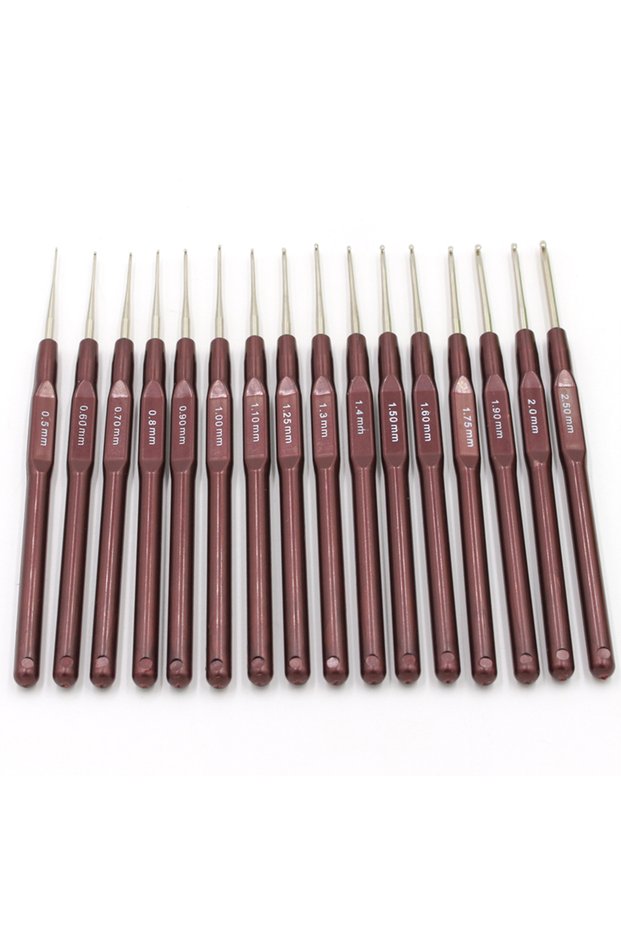 QJH Crochet Hook Set of 16 Plastic Handle Crochet Hooks Handle Knitting Needles Set Crochetings Knit