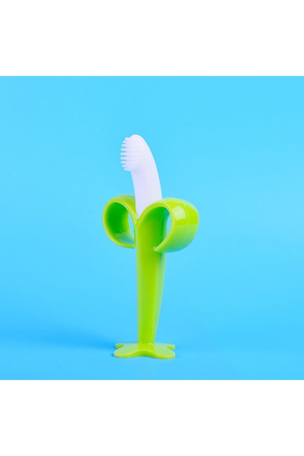 B Baby Silicone Training Toothbrush BPA Free Banana Shape Safe Toddle Teether Chew Toys Teething Rin