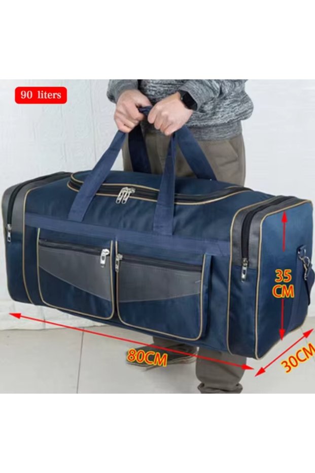 Blue XL Luggage Travel Bag Gym Fitness Handbags for Women Men Outdoor Sports Shoulder Large Storage