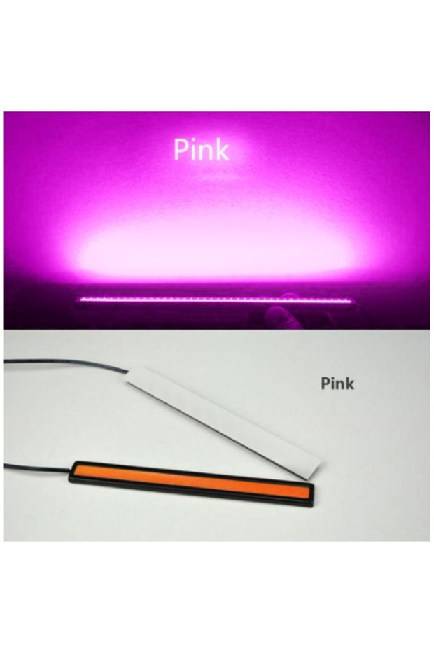 1PC Pink Light HAOLIDE 17cm COB Daytime Running Light IP68 12V Car LED Lights DRL Fog Light Day Driv