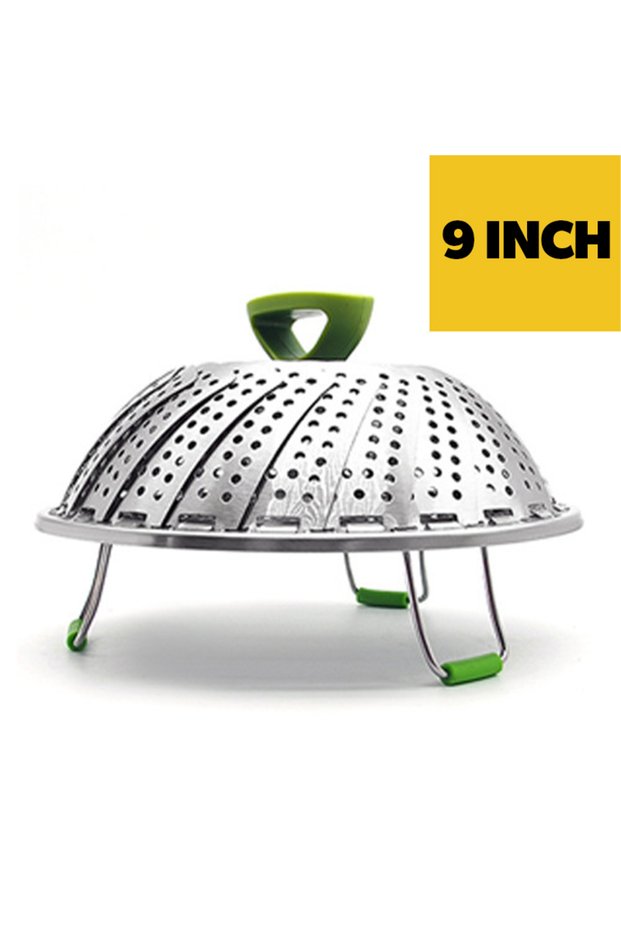 9 Inch 9Inch Stainless Steel Lotus Steaming Tray Folding Food Steamer Vegetable Fruit Food Basket Me