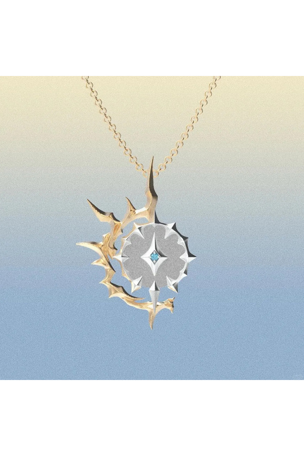 A Game Honkai: Star Rail Khaslana Phainon Cosplay Necklace Metal Choker Golden Adult Clavicle Chain