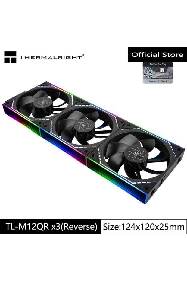 A-RGB Other TL-M12QR Reverse x3 Thermalright TL-M12Q Computer Case Cooling Fan, Wireless Splicing/In