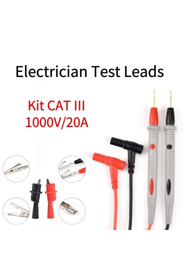 20A Multimeter Test Leads Universal Cable AC DC 1000V 20A 10A CAT III Measuring Probes Pen for Multi