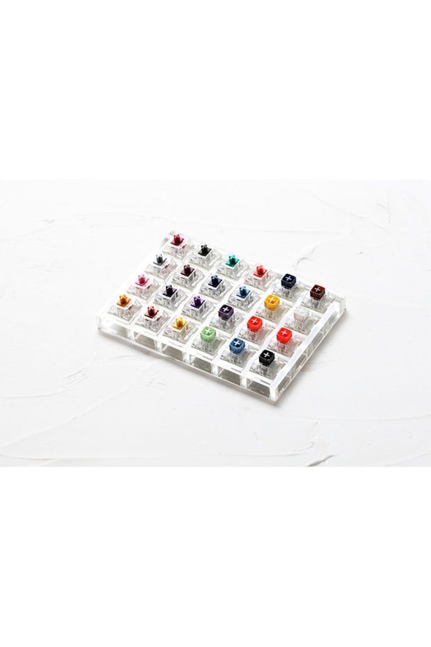 24 Kailh Tester x1 24 switch switches tester with acrylic base blank keycaps for mechanical keyboard