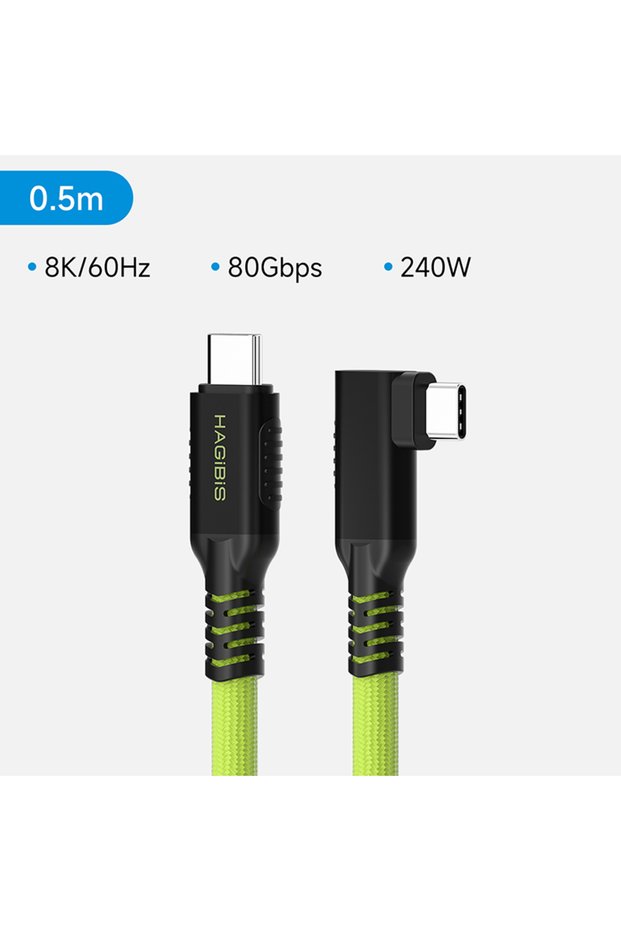 0.5m Hagibis USB-C Camera Connection Cable USB C Right Angle Tethering Cable Fast Data Transfer and