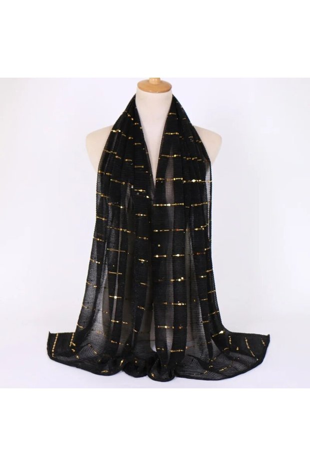 23 Summer Lurex Glitter Scarf Elegant Lightweight Elastic Shawl For Women Fashion Sparkly Sequined P