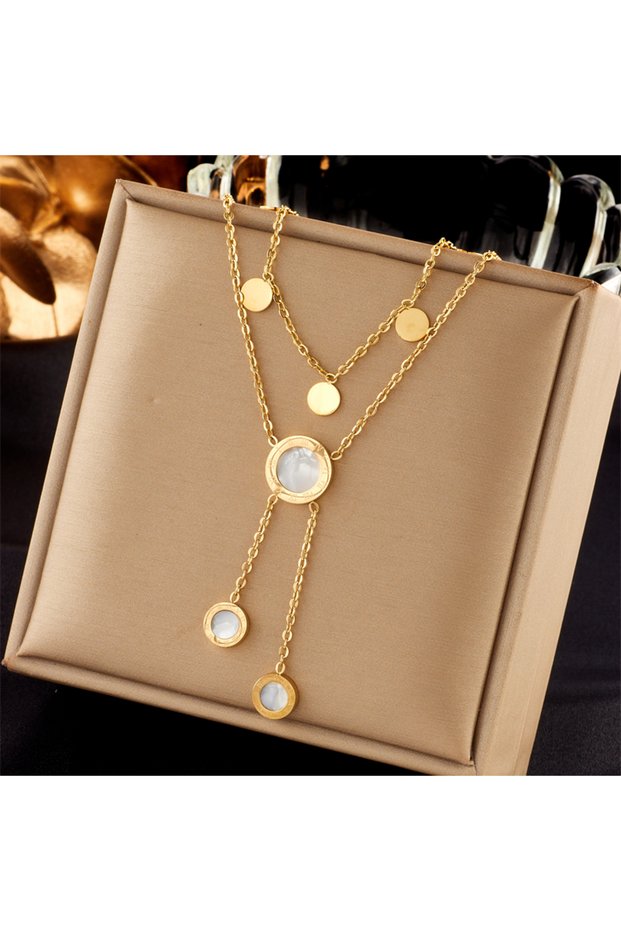 N1954 DIEYURO 316L Stainless Steel Heart Eye Square Butterfly Pendant Necklace For Women New Girls C
