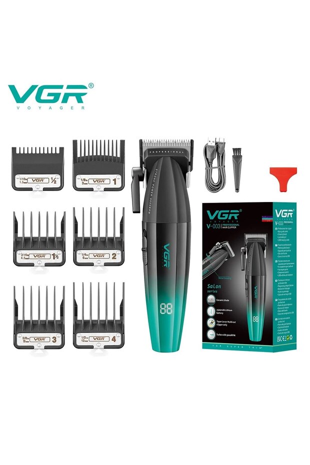V-003 with box VGR Hair Clipper Cordless Hair Trimmer Professional Hair Cutting Machine Electric 900