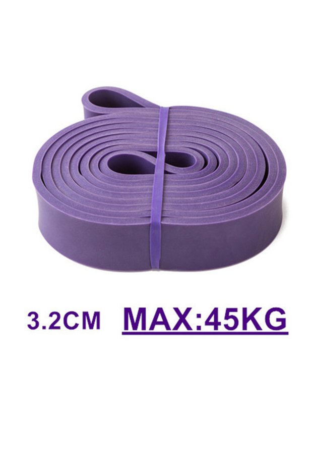 Purple Tough Latex Resistance Band Elastic Exercise Strength Pull-Ups Auxiliary Band Pilates Gym Fit