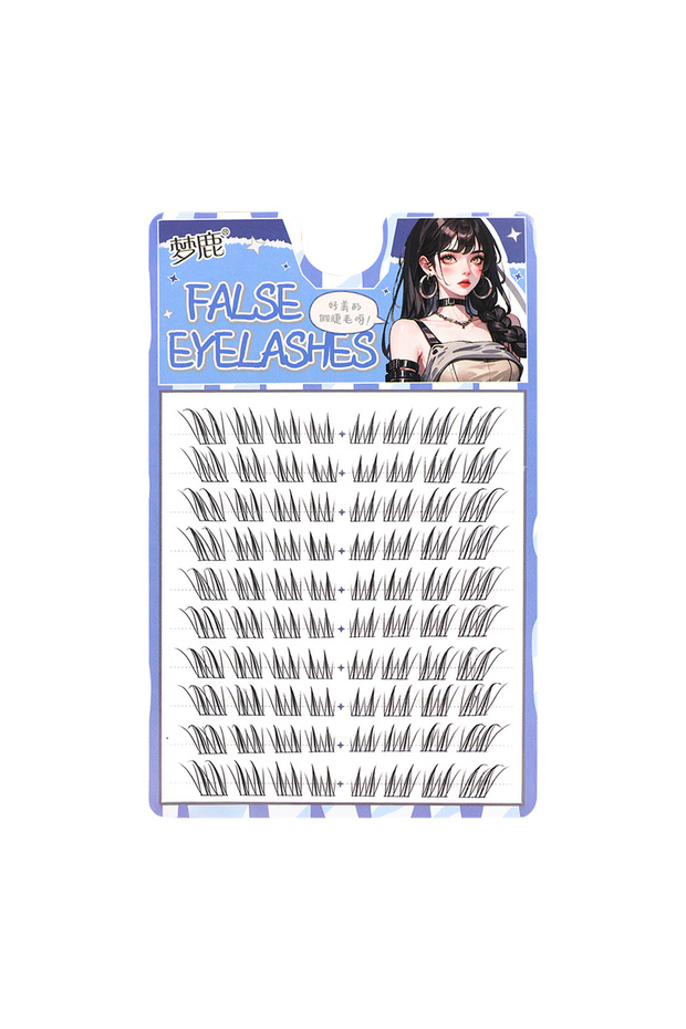 style 8 10 Rows Individual Lashes Clusters Segmented Natural Lash Extension Fox-style Flying False