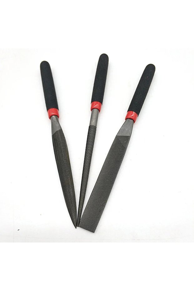 3pcs-1set Small Steel Files Needle Flat File for Stone Glass Metal Carving Craft Needle Filing Woodw