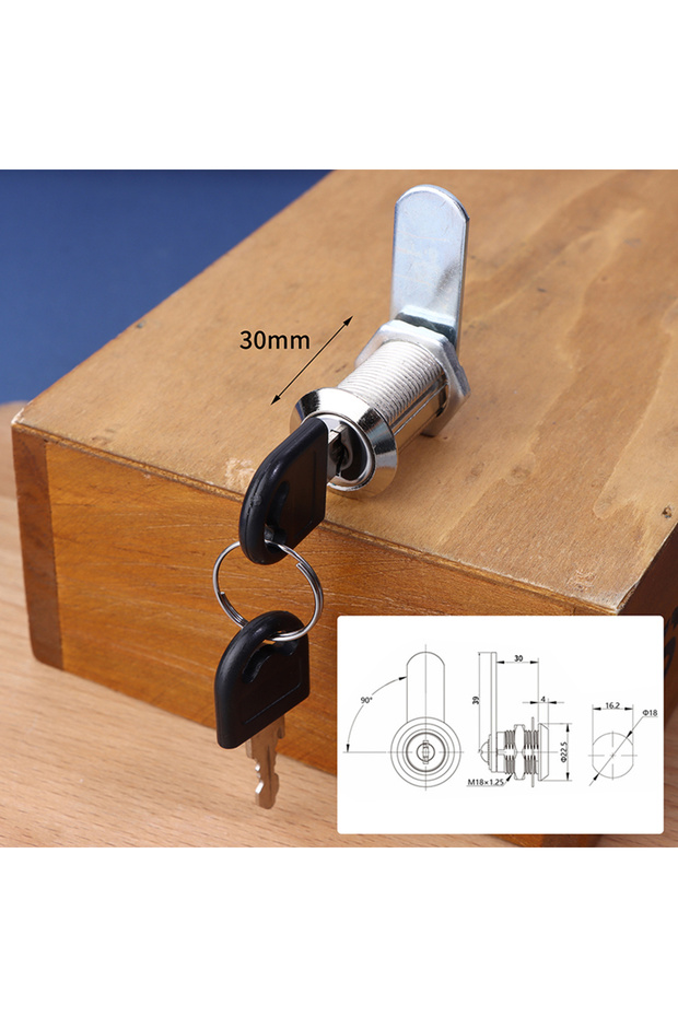 A5 Cabinet Door Lock Desk Cabinet Lock Metal Alloy Cylinder With 2 Keys Security Lock Furniture Cabi