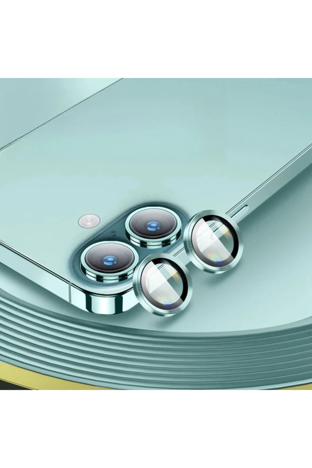 For iP 16 16Plus 5 Aluminum Metal Ring Camera Protector For IPhone 16 Plus Rear Lens Tempered Glass