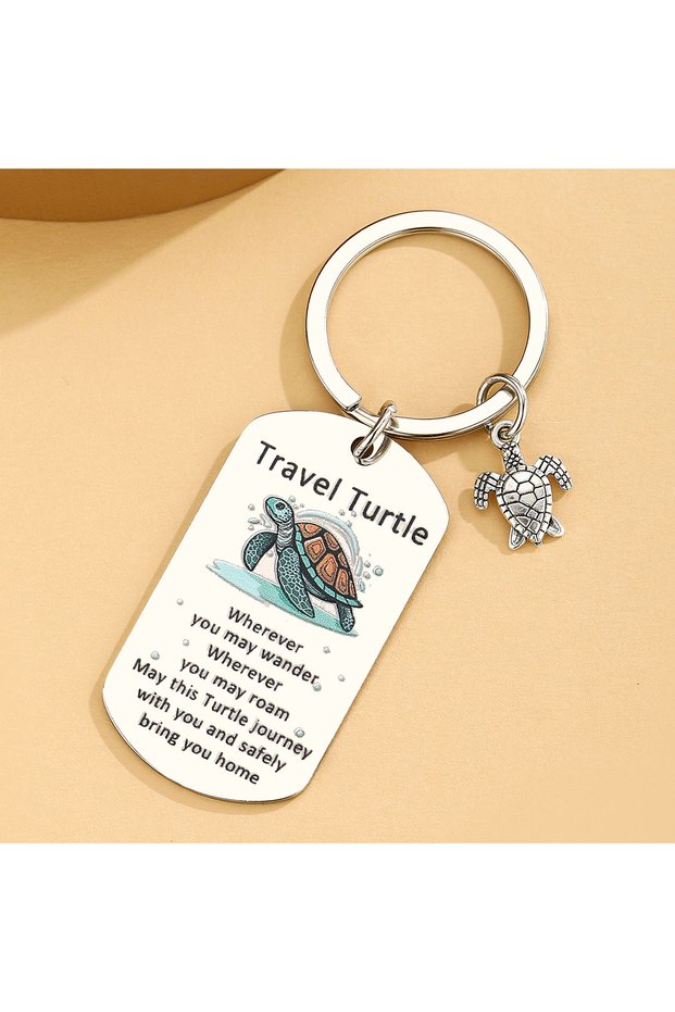 Silver Sea Turtle Gifts For Women Men Best Travel Gifts For Travelers Women Cute Sea Turtle Keychain