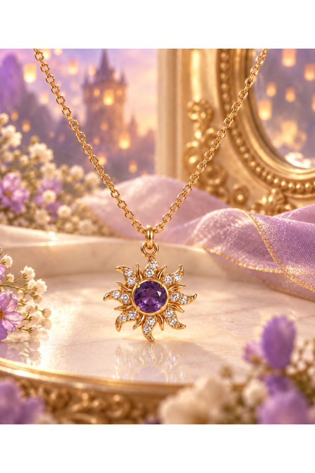 Minimal Rapunzel Sun Kolye