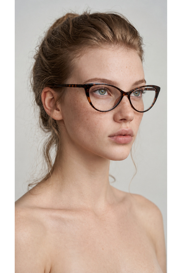 Rexo 57 Ekartman Unisex Women's and Men's Oval Round Blue Light Blocking Glasses, New Season Leopard Cat Eye Sunglasses.