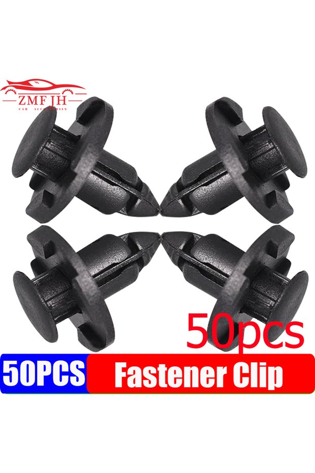 50Pcs/Set Auto Bumper Fender Push 8mm Rivet Retainer Plastic Car Fastener Clip for Universal Car Riv