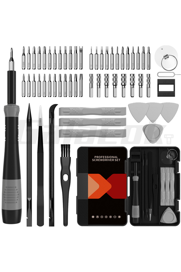 58 in 1 Gray 58 in 1 Precision Screwdriver Set with Torx T5 T6 T8 Mini Repair Tool Kit for Computer