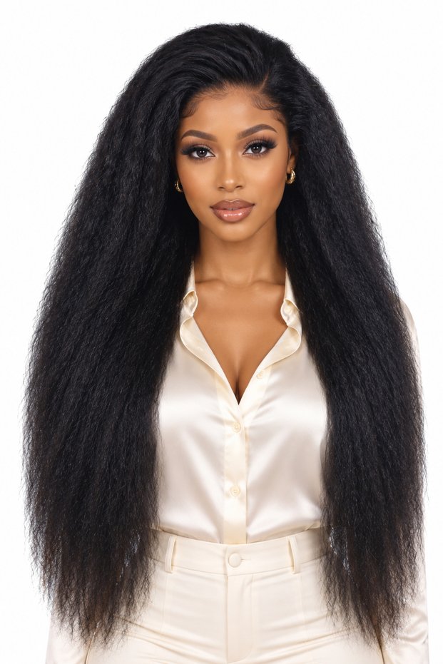 30 Inch Kinky Straight Human Hair Wig – Brazilian Kinky, Natural Kinky Human Hair Extensions