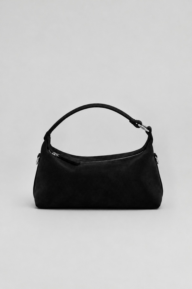 Women's Mevora Soft Textured Suede Bag Black