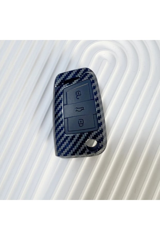 Carbon Car Key Cover ABS Carbon Fiber Fob Case for VW Golf 7 MK7 Tiguan MK2 SEAT Ateca Leon FR Ibiza