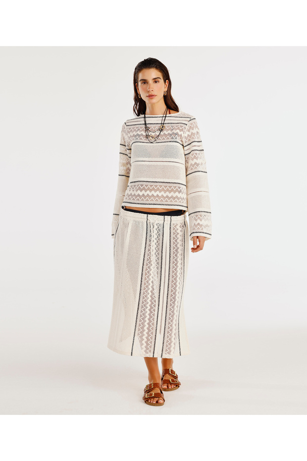 Pencil Skirt with Slit at the Knee